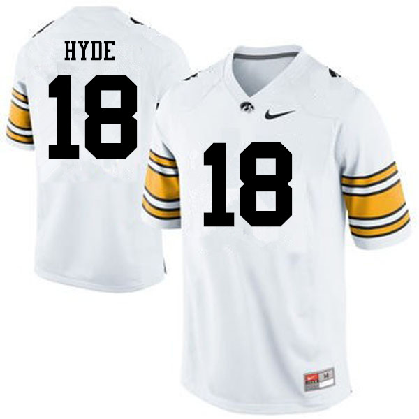 Men Iowa Hawkeyes #18 Micah Hyde College Football Jerseys-White - Click Image to Close